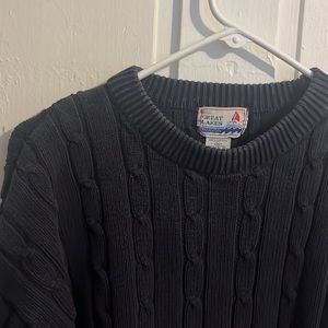 Vintage Navy Blue Cable Knit sweater